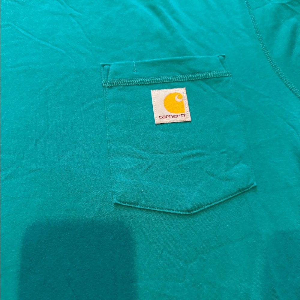 Carhartt Men's Teal Pocket T-Shirt Large never worn - Picture 2 of 5